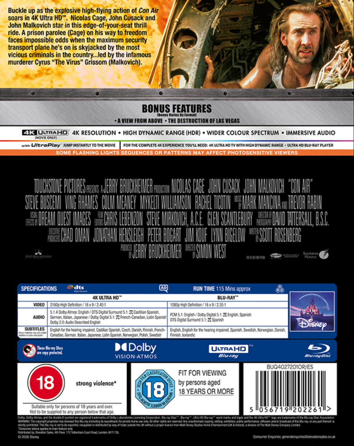 Con Air UHD/BLU-RAY-PRE-ORDER-16-NOVEMBER-2026
