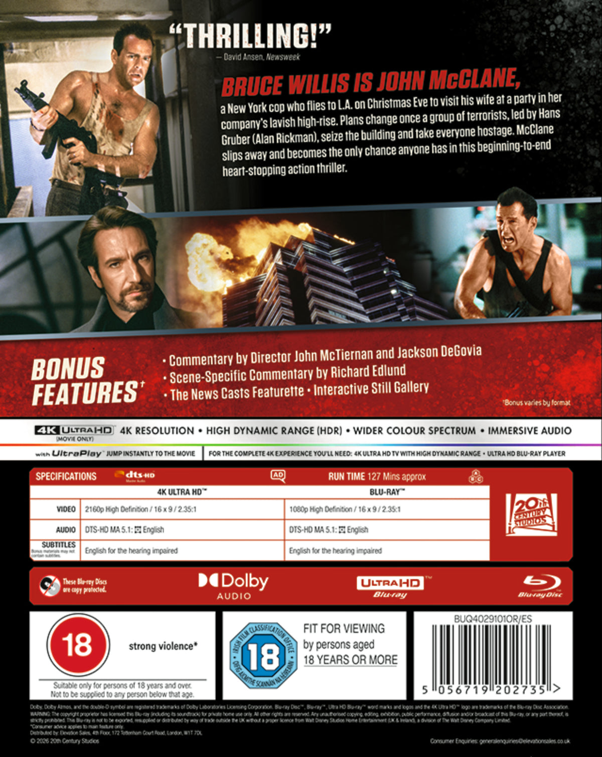 Die Hard UHD/BLU-RAY - Pre-order-7-December-2026