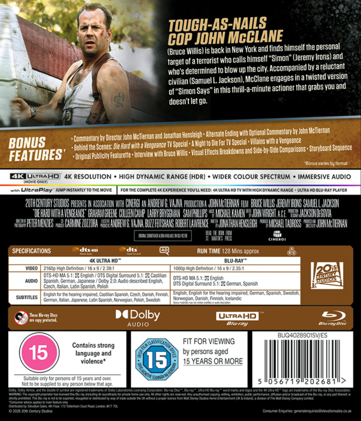 Die Hard with a Vengeance UHD/BLU-RAY - Pre-order-7-December-2026