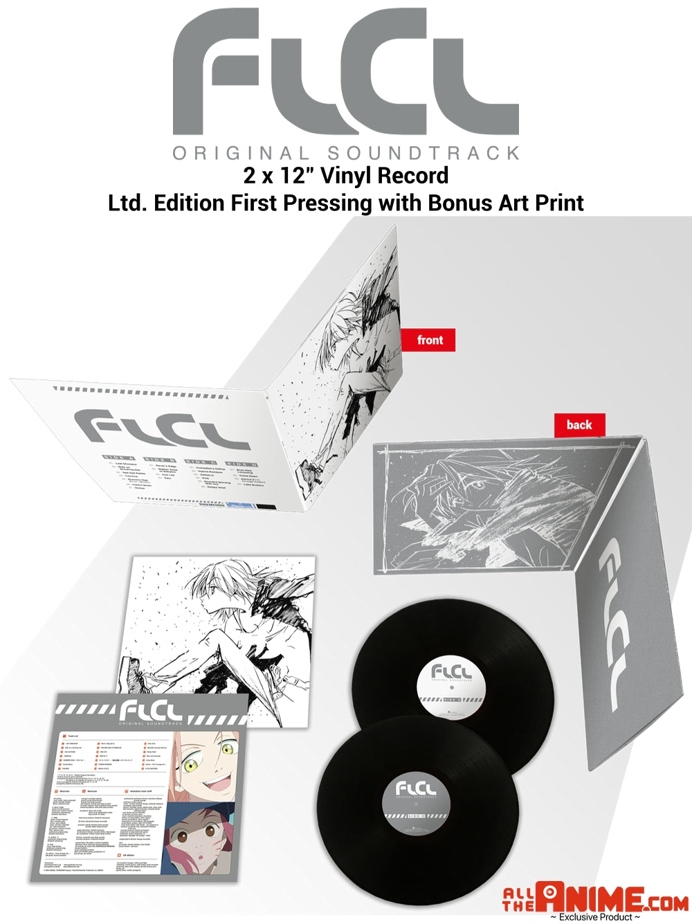 FLCL soundtrack - Vinyl (2 x 12" LP) Limited Edition (First Pressing w/ Bonus Art Print)