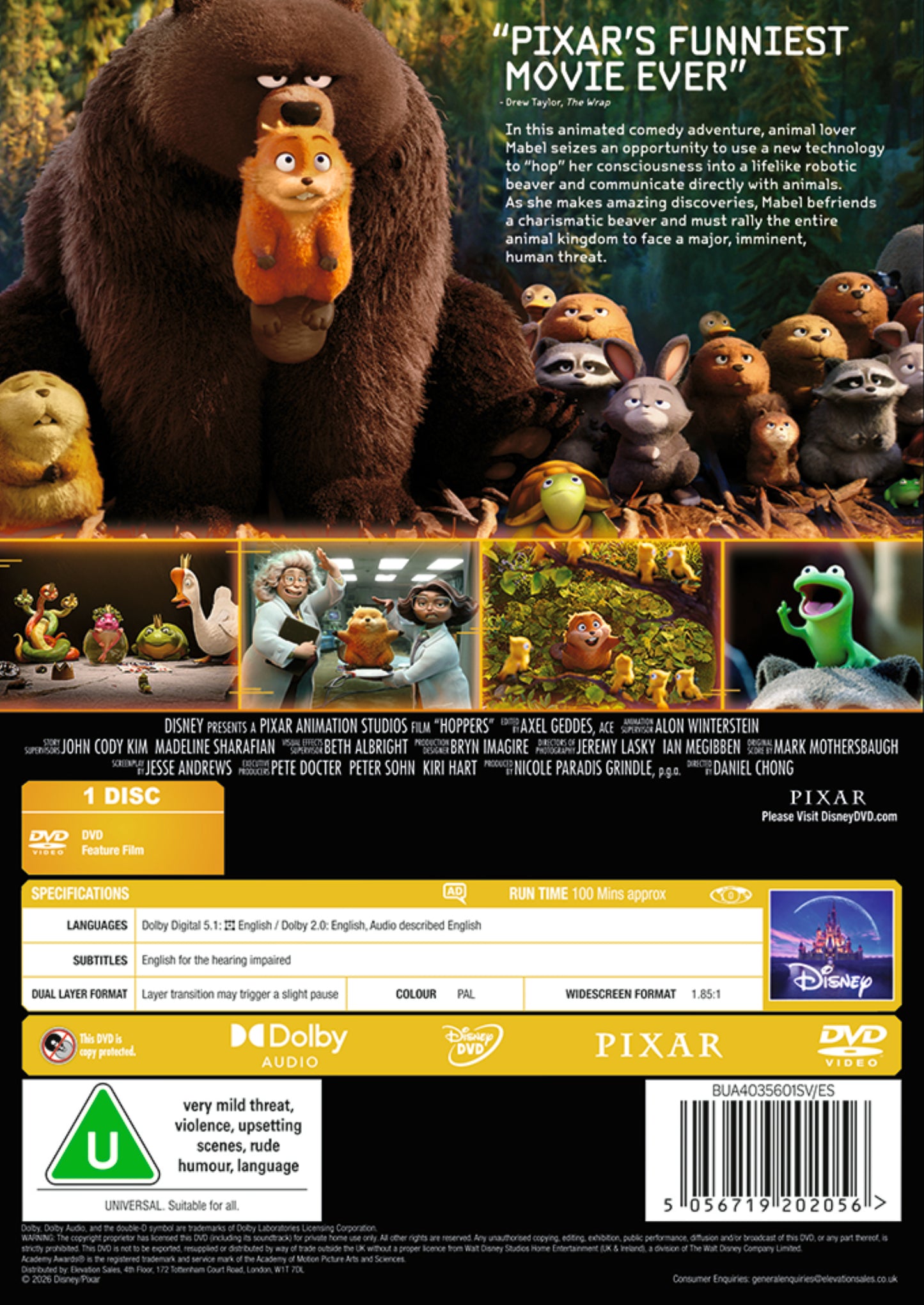 Disney Pixar's Hoppers DVD