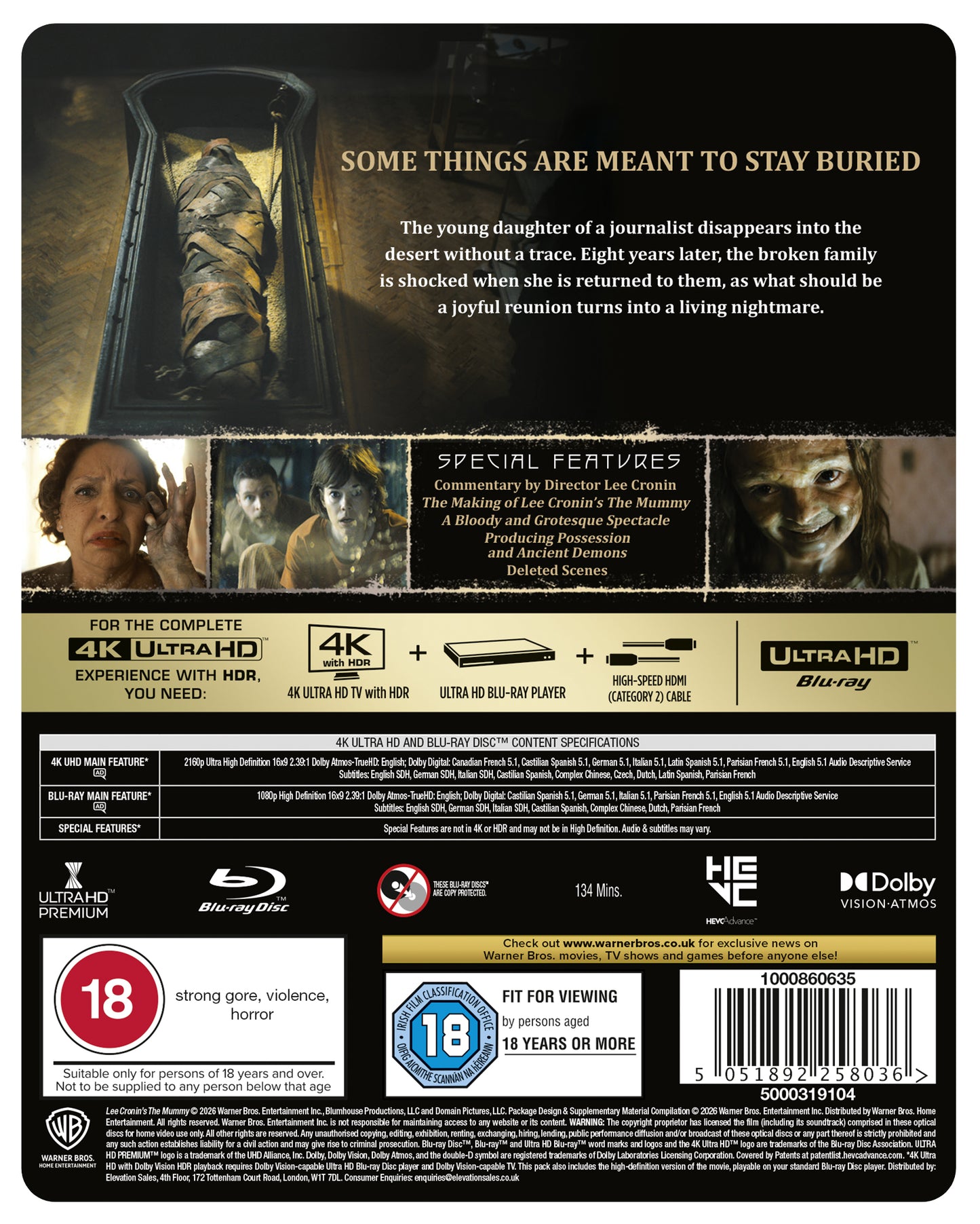 LEE CRONIN'S THE MUMMY UHD/STLBK- PRE-ORDER-13-JULY-2026