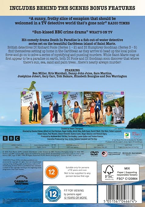 Death in Paradise: Series 1-5 (Repack) - PRE-ORDER-24-AUGUST-2026