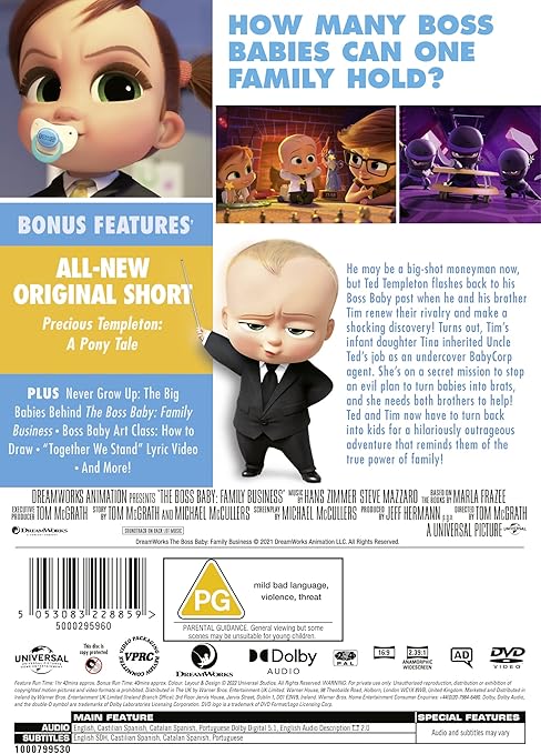 The Boss Baby 2: Family Business DVD