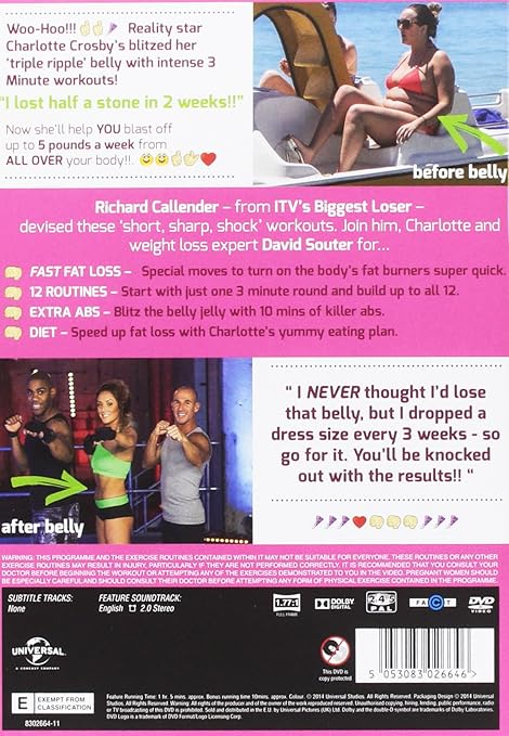 Charlotte Crosby’s 3 Minute Belly Blitz DVD