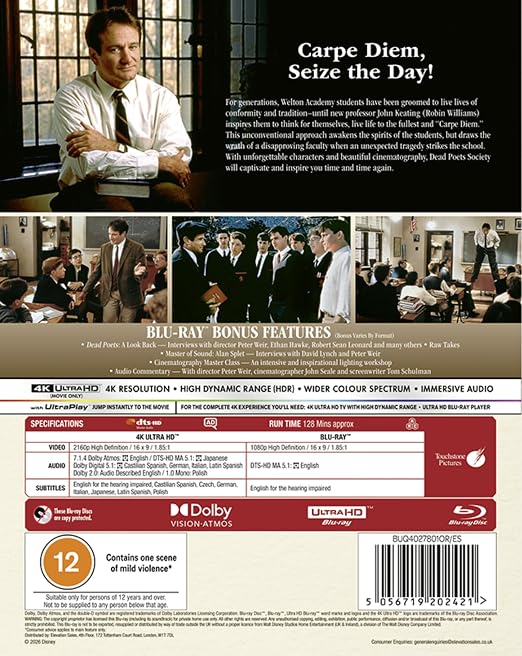Dead Poets Society UHD/BLU-RAY - PRE-ORDER-2-NOVEMBER-2026