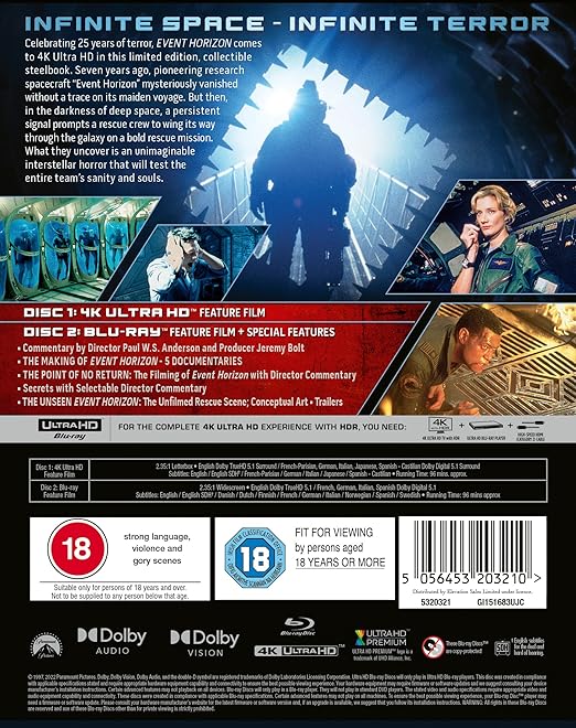 EVENT HORIZON - STEELBOOK