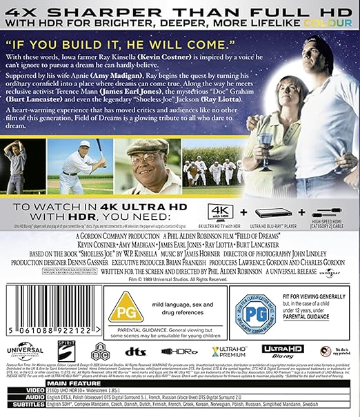 Field of Dreams 4K UHD - PRE-ORDER-26-JANUARY-2026