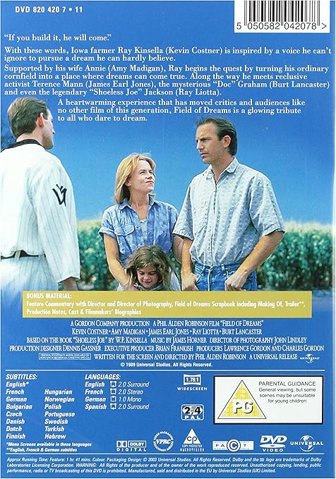 FIELD OF DREAMS DVD