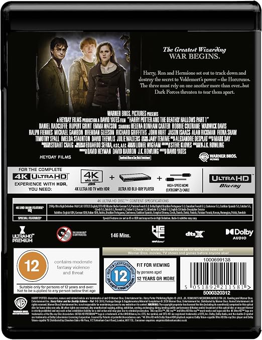 Harry Potter and the Deathly Hallows - Part 1 [4K Ultra HD] [2010] - PRE-ORDER-28-SEPTEMBER-2026