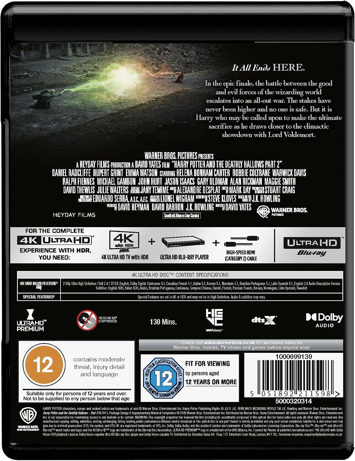 Harry Potter and the Deathly Hallows - Part 2 [4K Ultra HD] [2011] - PRE-ORDER-28-SEPTEMBER-2026