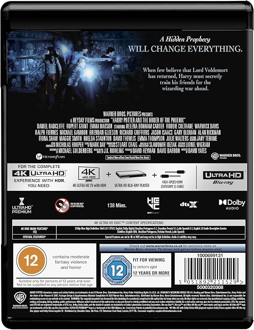 Harry Potter and the Order of the Phoenix [4K Ultra HD] [2007] - PRE-ORDER-28-SEPTEMBER-2026