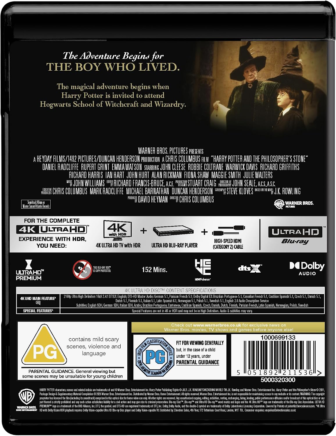 Harry Potter and the Philosopher's Stone [4K Ultra HD] [2001] - PRE-ORDER-28-SEPTEMBER-2026