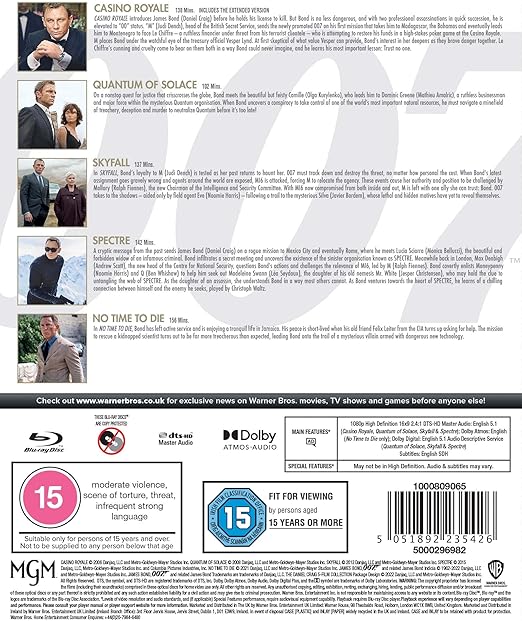 JAMES BOND: DANIEL CRAIG COLLECTION (21 - 25) - Blu-ray