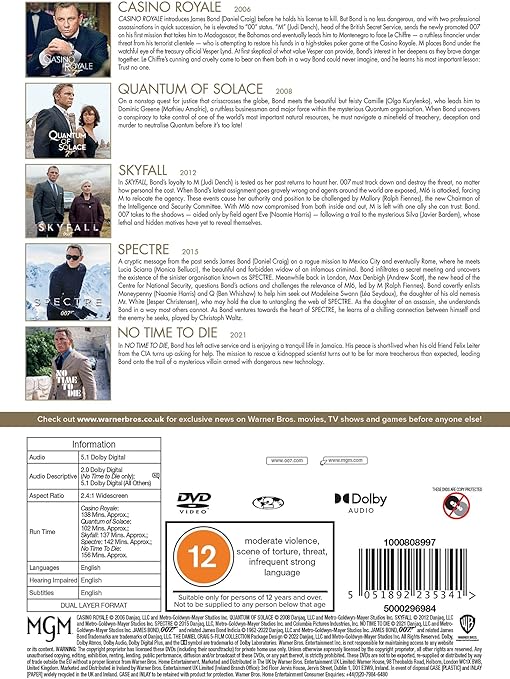 JAMES BOND: DANIEL CRAIG COLLECTION (21 - 25) - DVD