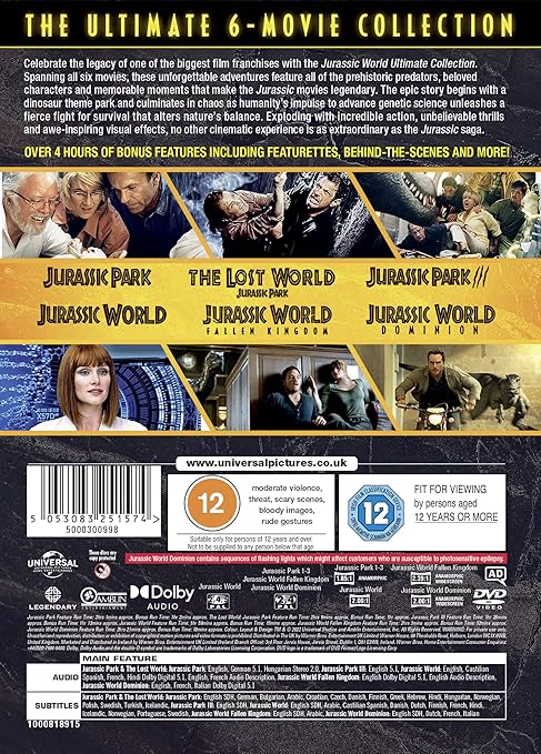 Jurassic World Ultimate Collection [Jurassic Park/Jurassic World 6-Film DVD