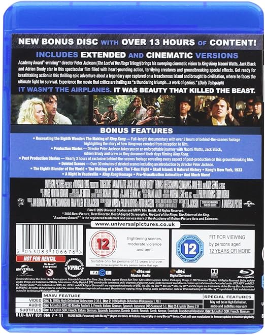 King Kong (Ultimate Edition) Blu-ray