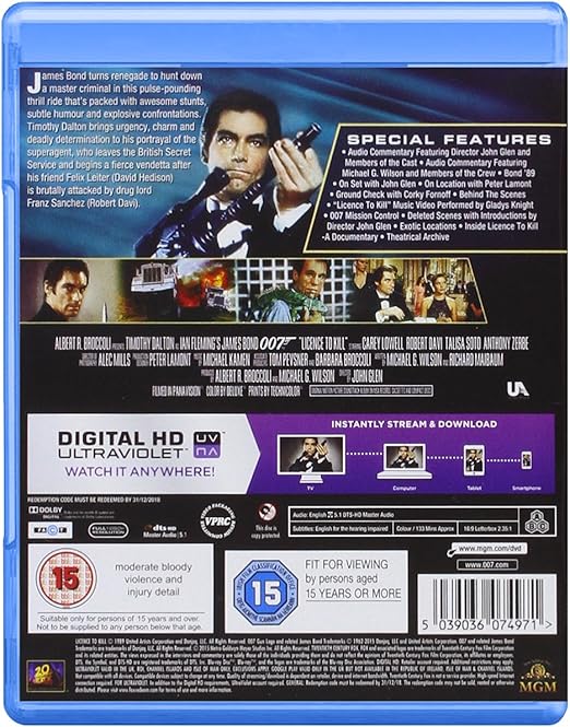 JAMES BOND (016): LICENSE TO KILL - Blu-ray