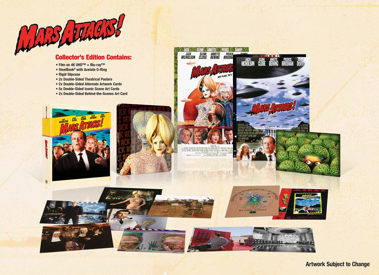 MARS ATTACKS! 30TH ANNIVERSARY UHD COLLECTOR'S EDITION WITH STEELBOOK - PRE-ORDER-TBC