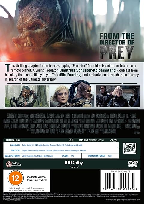 Predator Badlands DVD