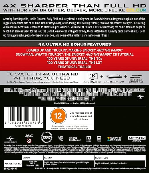 Smokey and the Bandit 4K Ultra-HD [1977] Blu-ray