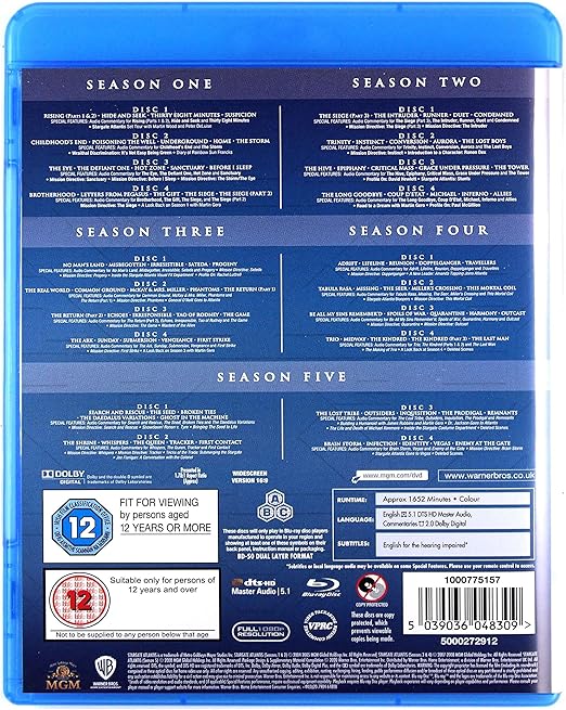STARGATE ATLANTIS: COMPLETE SEASONS 1 - 5 - Blu-ray