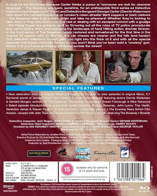 The Sweeney: Series Three 50th Anniversary Edition Blu-Ray - PRE-ORDER-1-DECEMBER-2025
