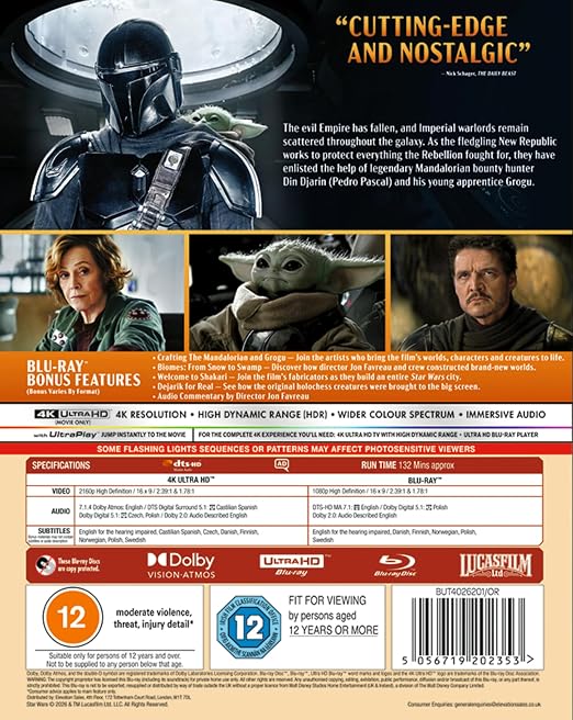 Star Wars: The Mandalorian and Grogu UHD/BLU-RAY - PRE-ORDER-28-SEPTEMBER-2026