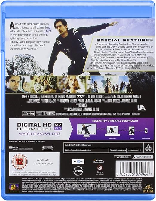 JAMES BOND (015): THE LIVING DAYLIGHTS - Blu-ray
