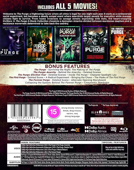 The Purge 1-5 Boxset Blu-ray