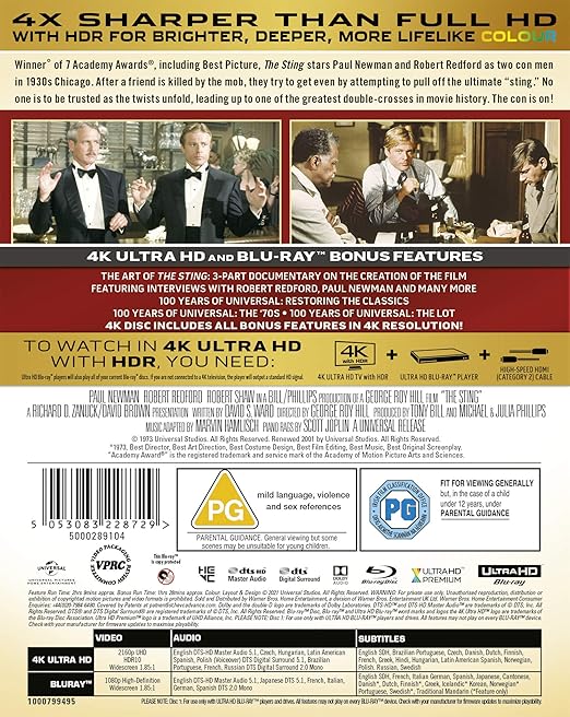 The Sting 4K Ultra-HD [1973] Blu-ray