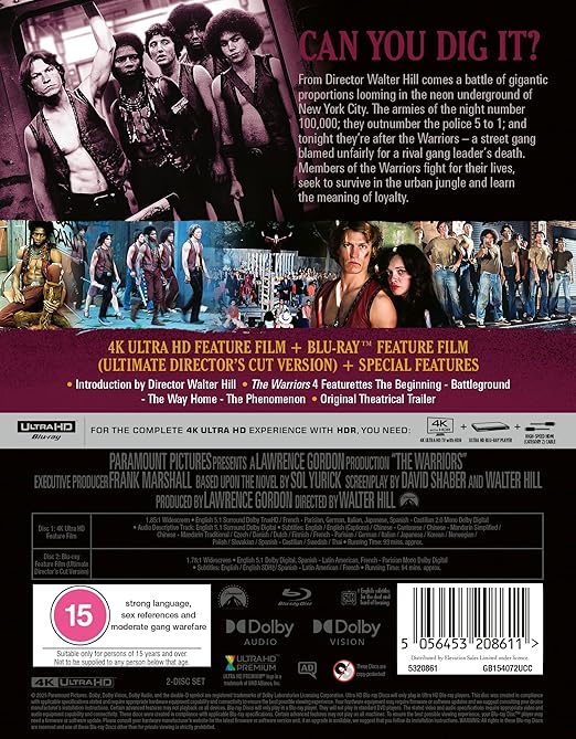 THE WARRIORS UHD+BD COLLECTORS EDITION- PRE-ORDER-1-DECEMBER-2025