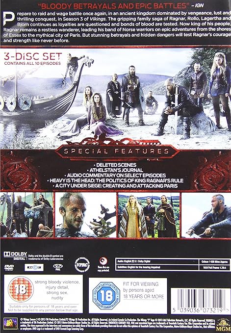 VIKINGS: SEASON 3 - DVD