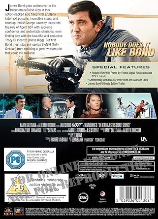 JAMES BOND (006): ON HER MAJESTY'S SECRET SERVICE - DVD