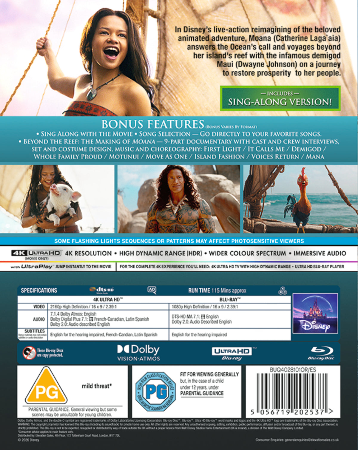 Disney's Moana (Live action) UHD/BLU-RAY - PRE-ORDER-12-OCTOBER-2026