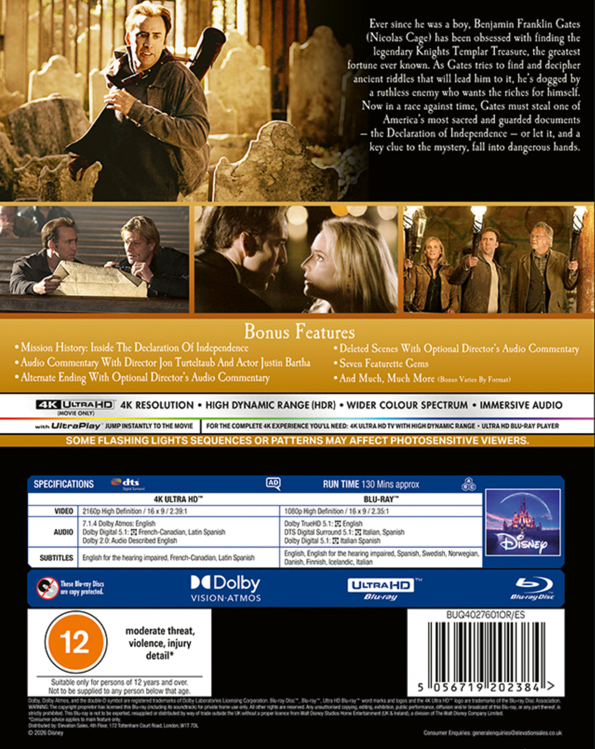 National Treasure UHD/BLU-RAY -PRE-ORDER-16-NOVEMBER-2026