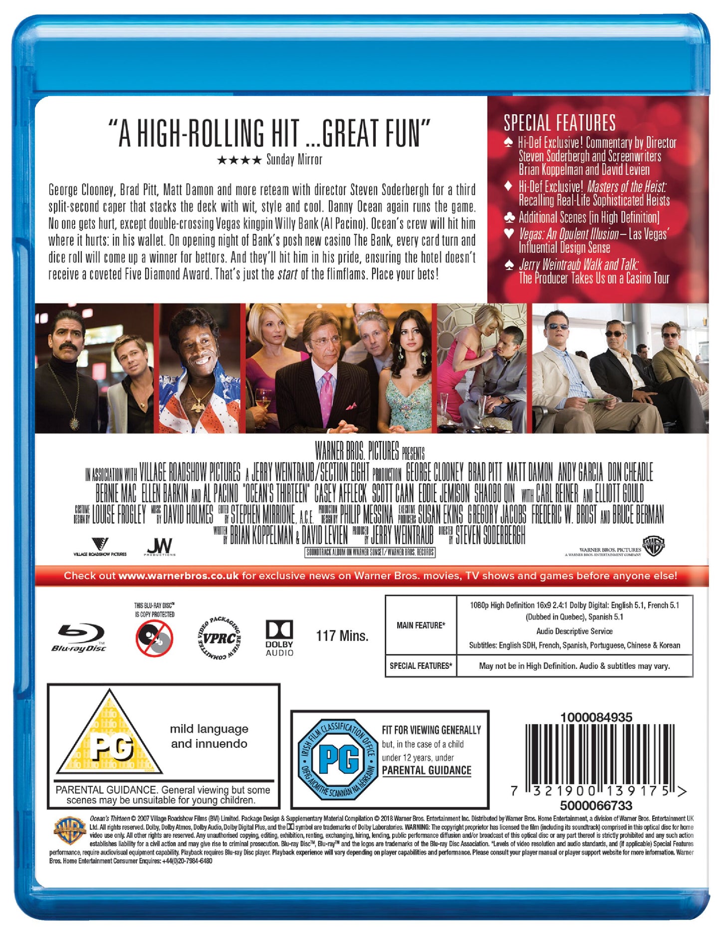 OCEANS 13  - Blu-ray - Pre-order 29-Jun-2026