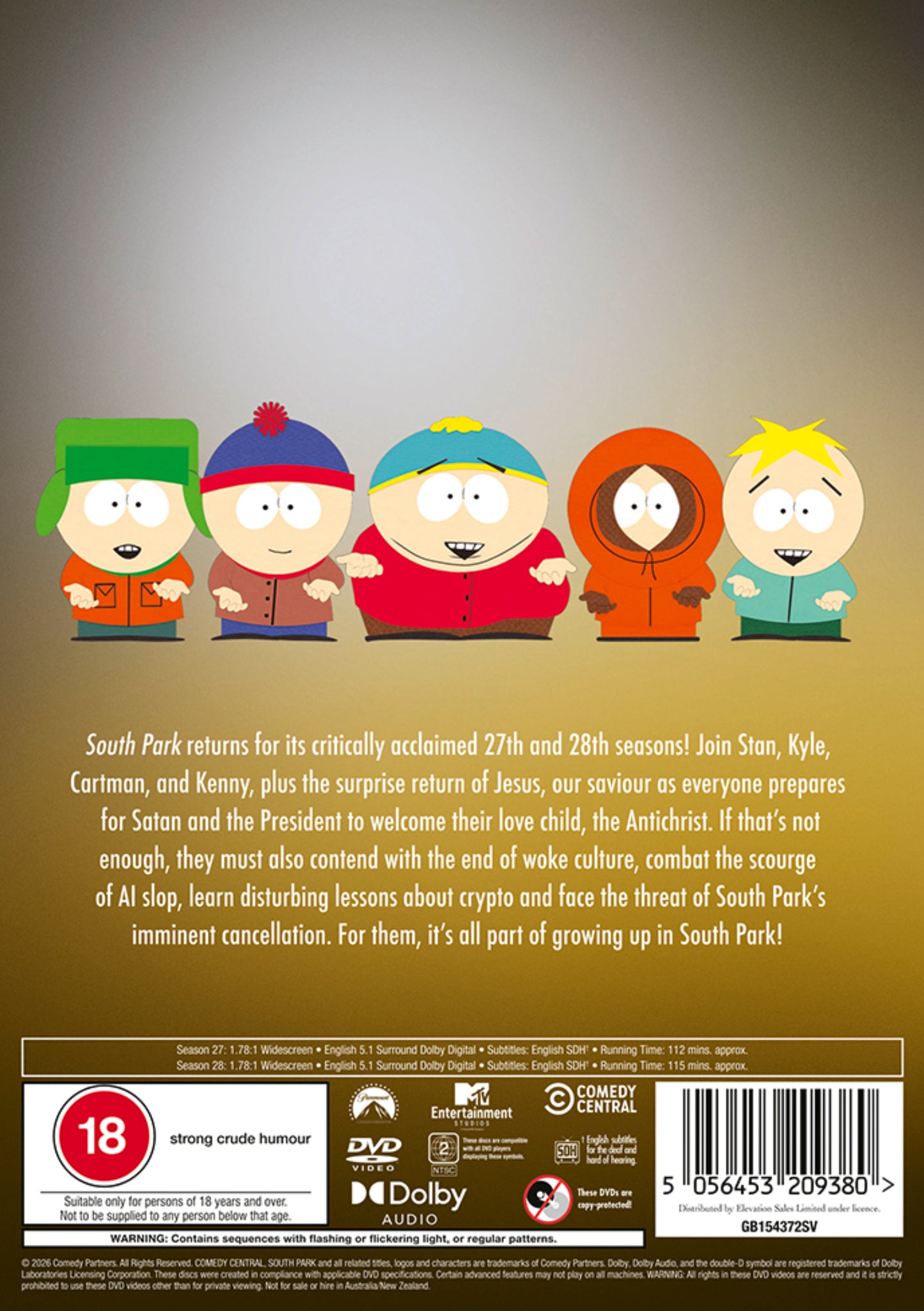 South Park: Season 27 and Season 28 - PRE-ORDER-19-OCTOBER-2026