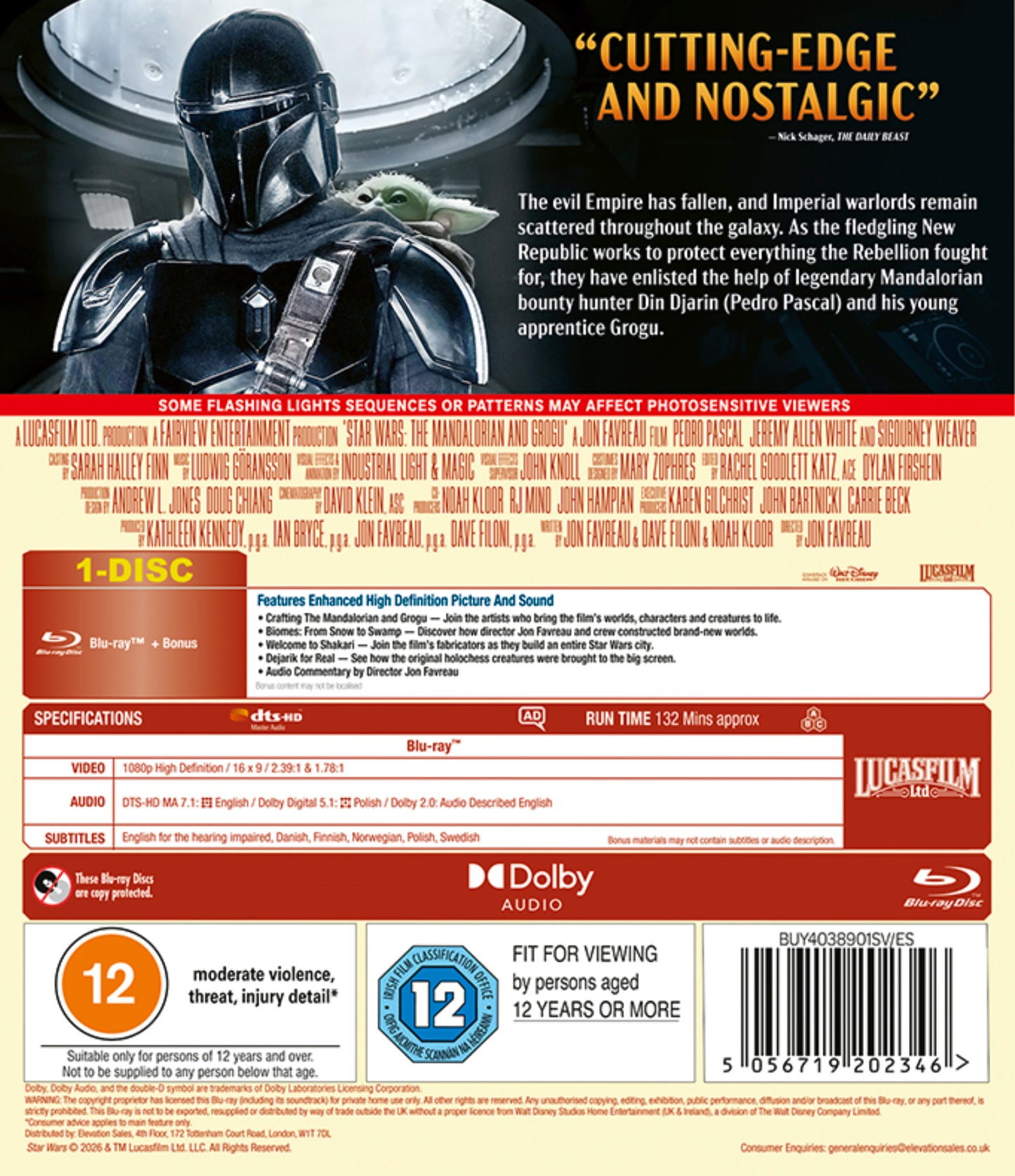 Star Wars: The Mandalorian and Grogu BLU-RAY.- PRE-ORDER-28-SEPTEMBER-2026