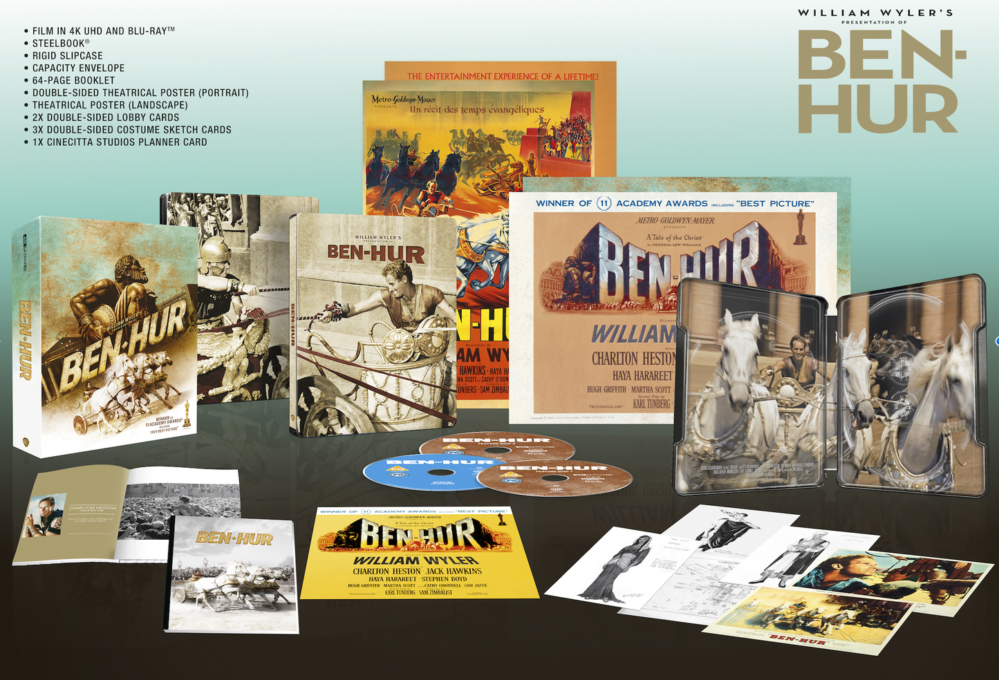 BEN HUR UHD  COLLECTOR'S EDITION WITH STEELBOOK - Pre-order TBC