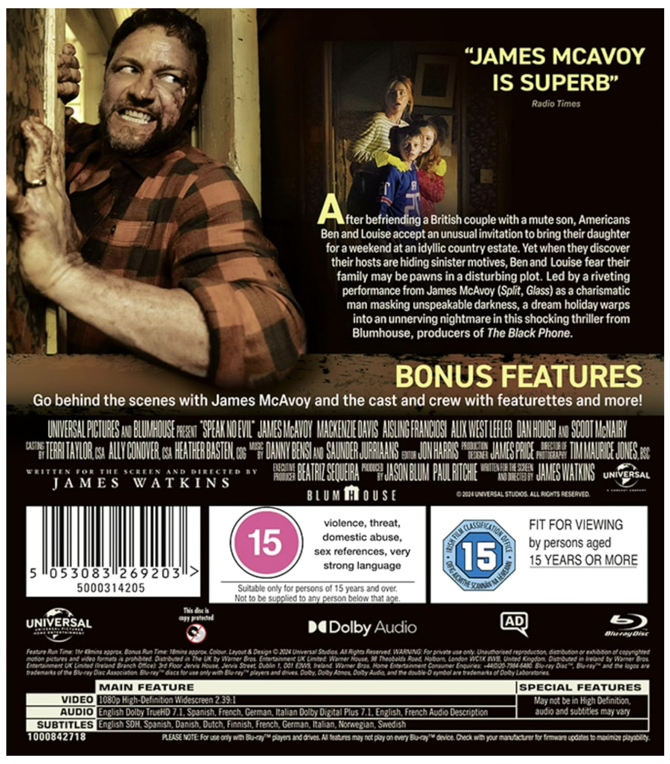 Speak No Evil - Blu-ray