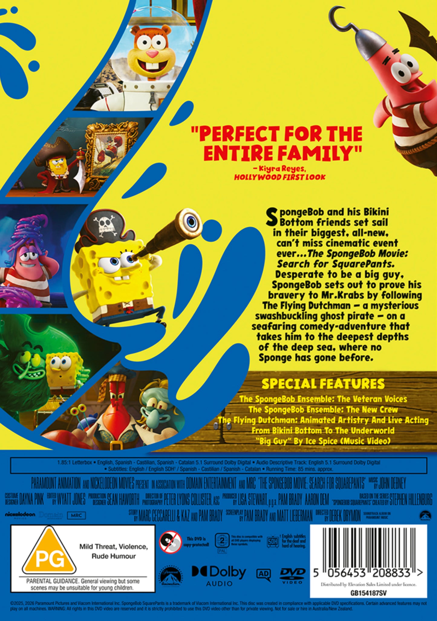THE SPONGEBOB MOVIE: SEARCH FOR SQUAREPANTS DVD