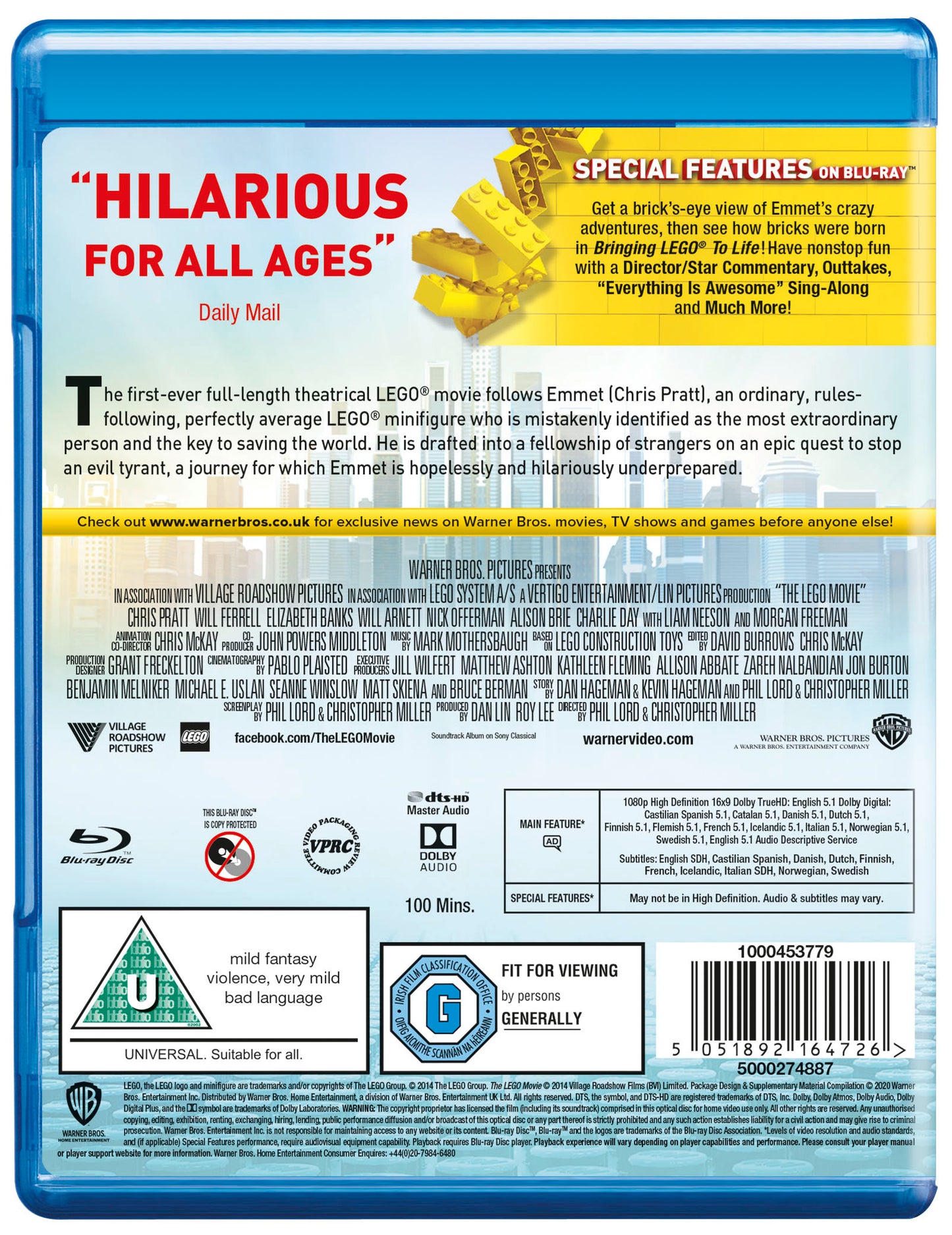 THE LEGO MOVIE BD