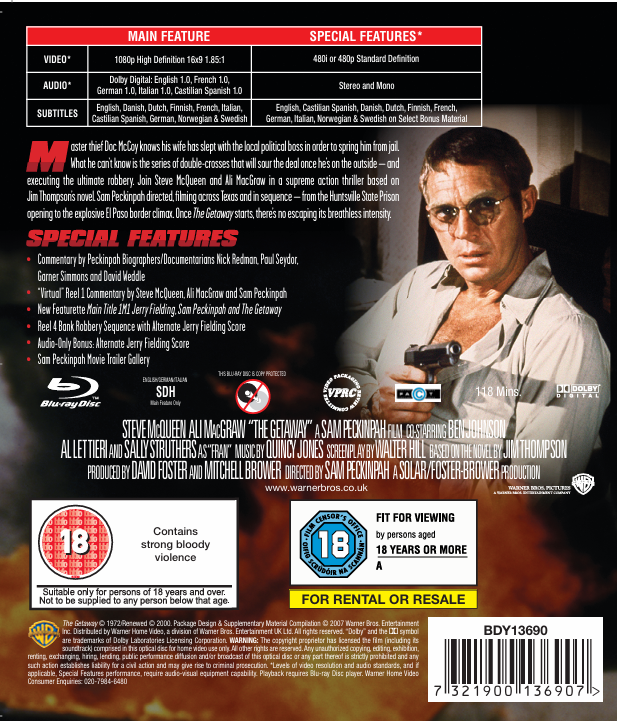 THE GETAWAY  - Blu-ray - Pre-order 29-Jun-2026