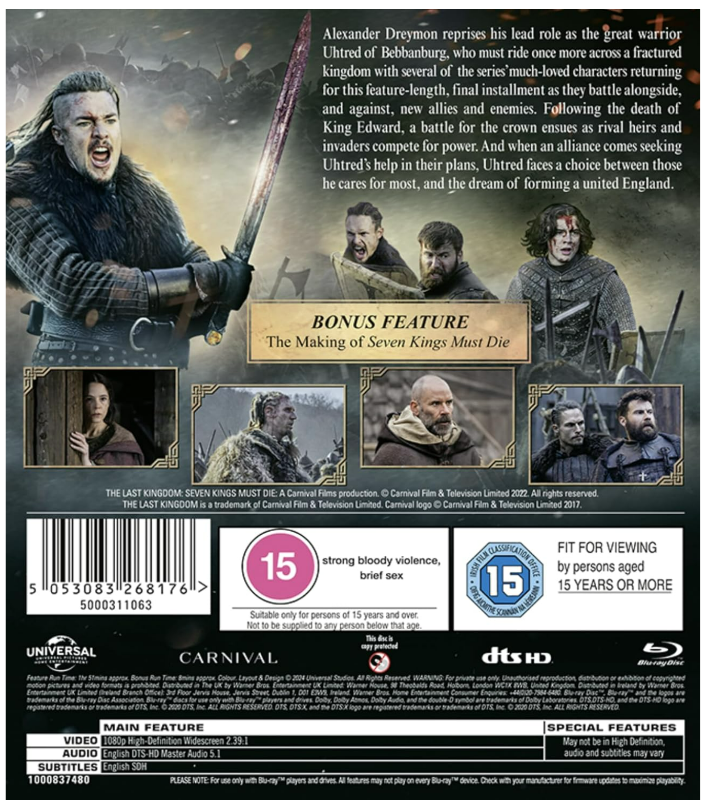 The Last Kingdom: Seven Kings Must Die - Blu-ray