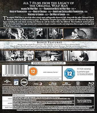 THE WOLF MAN: LEGACY COLLECTION BLU-RAY