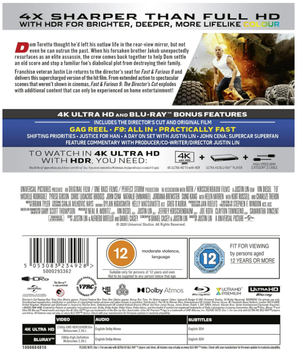 Fast & Furious 9 [4K Ultra-HD]