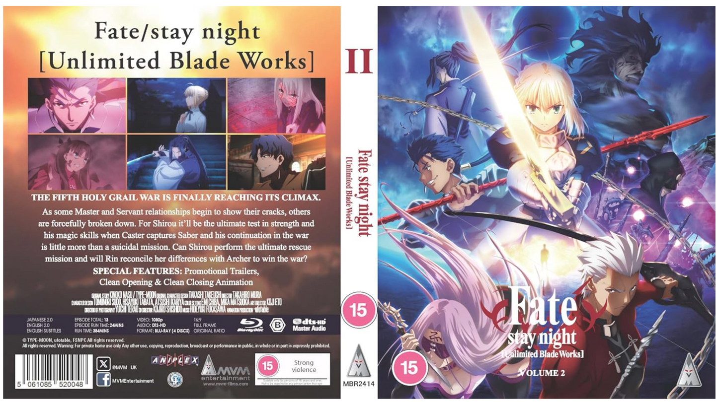 Fate Stay Night: Unlimited Bladeworks Pt2 - Blu-ray