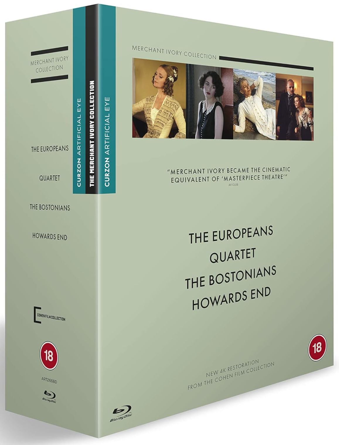 Merchant Ivory Boxset (Quartet / Howard's End / The Bostonians / The Europeans) Blu Ray