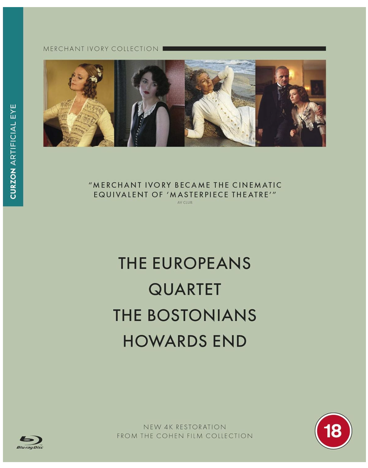 Merchant Ivory Boxset (Quartet / Howard's End / The Bostonians / The Europeans) Blu Ray